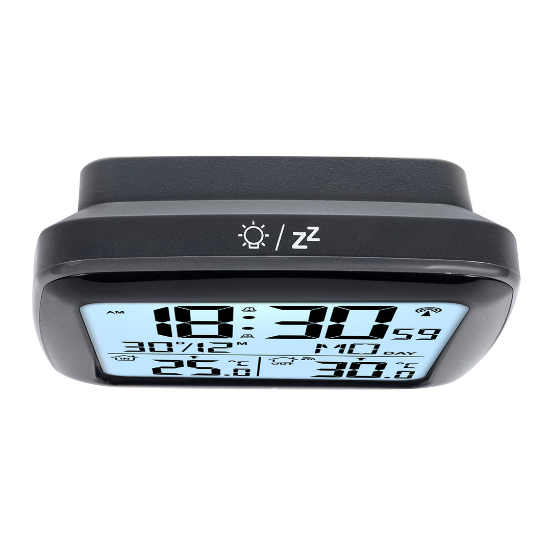 GreenBlue drahtlose Wetterstation, mit DCF, Kalender, Alarm, GB542 + 4x Varta Industrial AAA Alkalibatterie
