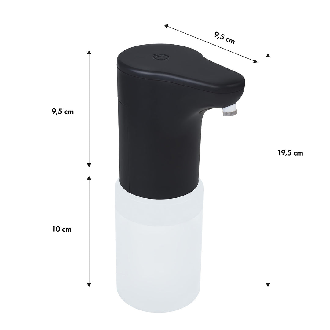 Promedix automatischer Spender, Spenderbehälter für Flüssigseifen, Desinfektionsflüssigkeiten, 300ml, schwarz, PR-540 B + 4 AA Varta Industrial Batterien