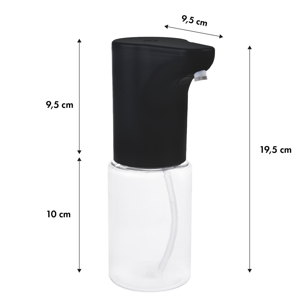 Promedix automatischer Spender, Spenderbehälter für Flüssigseifen, Desinfektionsflüssigkeiten, 300ml, schwarz, PR-540 B + 4 AA Varta Industrial Batterien