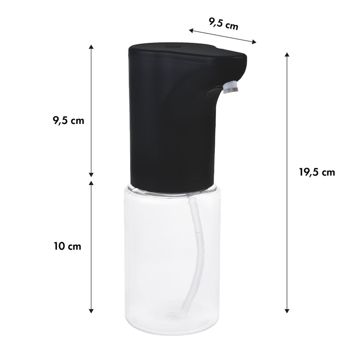 Promedix automatischer Spender, Spenderbehälter für Flüssigseifen, Desinfektionsflüssigkeiten, 300ml, schwarz, PR-540 B + 4 AA Varta Industrial Batterien