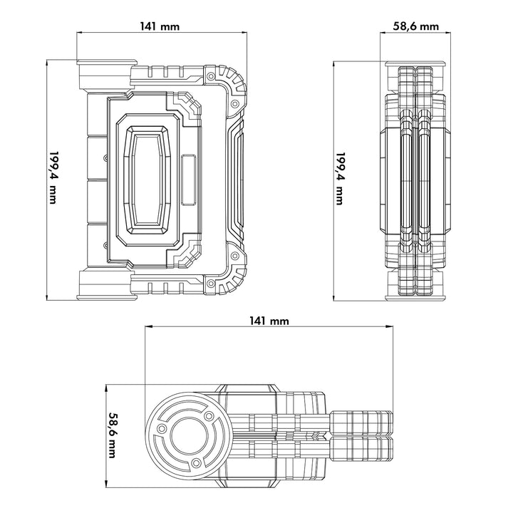 Maclean LED COB Arbeitsleuchte, 300 lm, 3 Lichtmodi, Farbtemperatur 6500K, MCE439 + 4x Varta Industrial AA Batterien