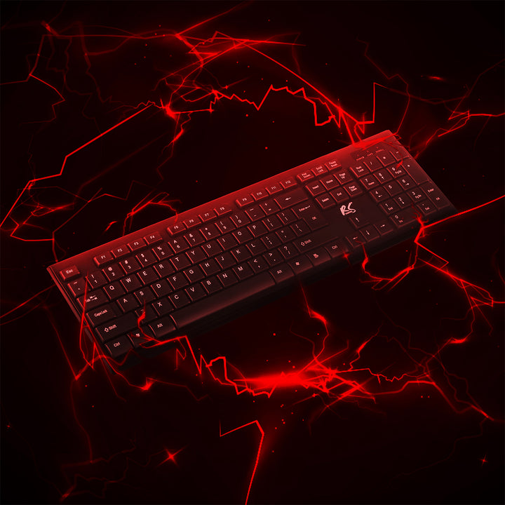 Kabellose Tastatur + Maus COMBO NanoRS, RS580 + 2x AAA Alkalibatterie Varta Industrial