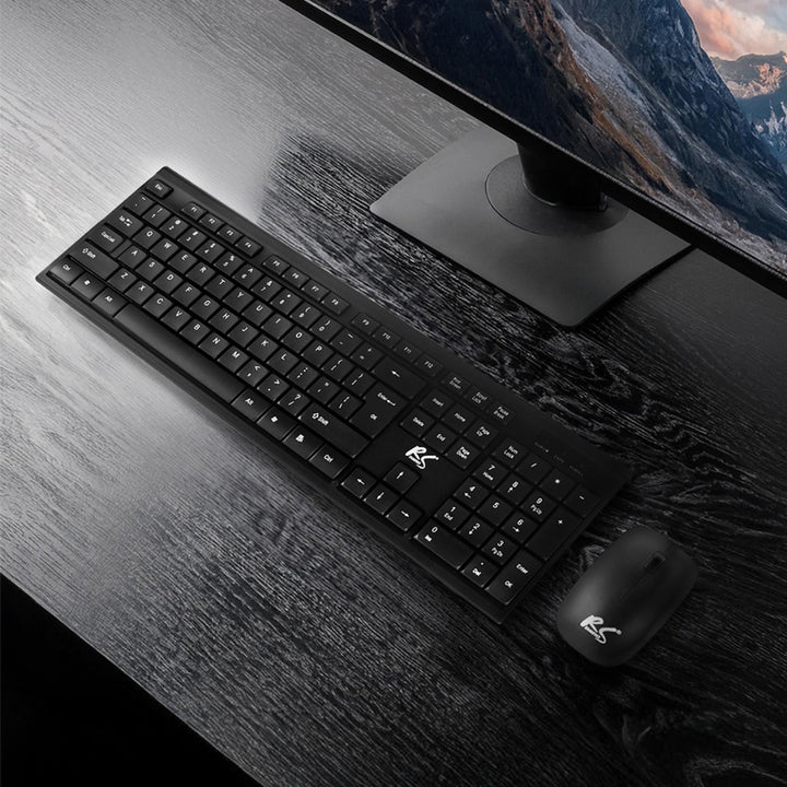 Kabellose Tastatur + Maus COMBO NanoRS, RS580 + 2x AAA Alkalibatterie Varta Industrial