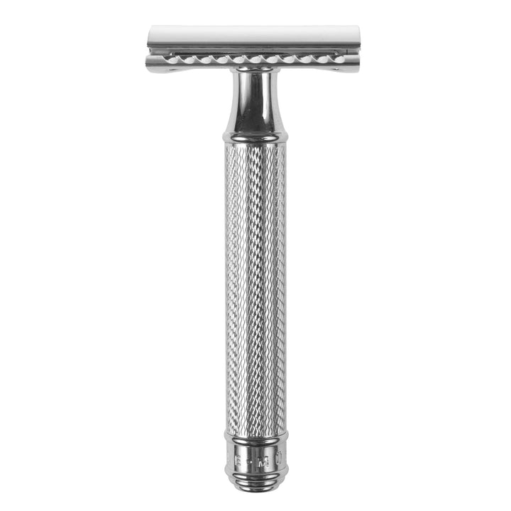 Traditionelles Rasiermesser, Rasierklinge, Messing verchromt, MÜHLE R89