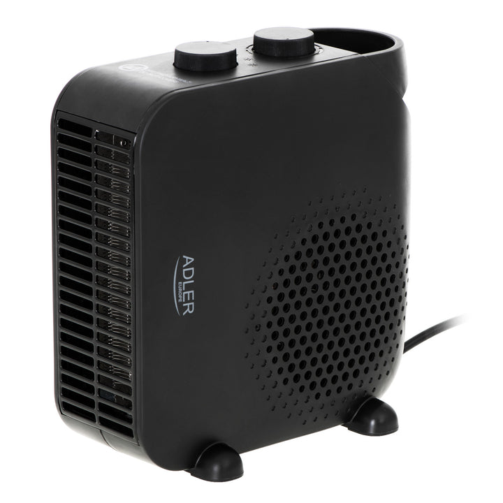 Adler Heizlüfter, 2 Leistungsstufen, max 2000W, Thermostat, schwarz, AD 7725