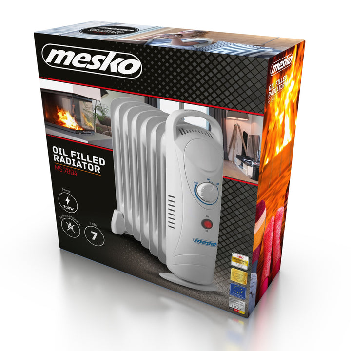 Mesko Ölheizer, 7 Rippen, 800W, Temperaturregelung, grau, MS 7804