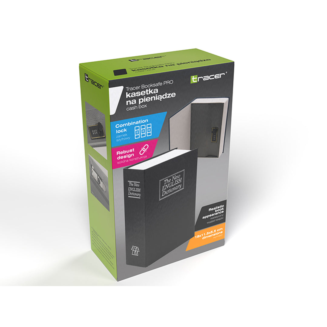 Tracer Spardose, Buchimitation, Zahlenschloss, BookSafe Pro