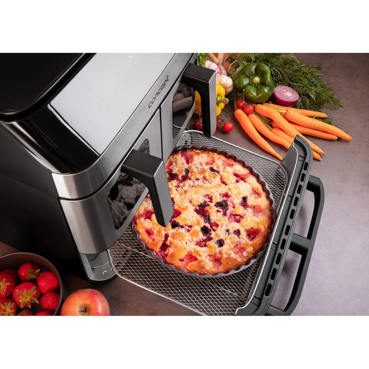 Concept fettfreie Fritteuse, 3 separate Schubladen, synchronisiertes Garen, 8 voreingestellte Programme, FR9000