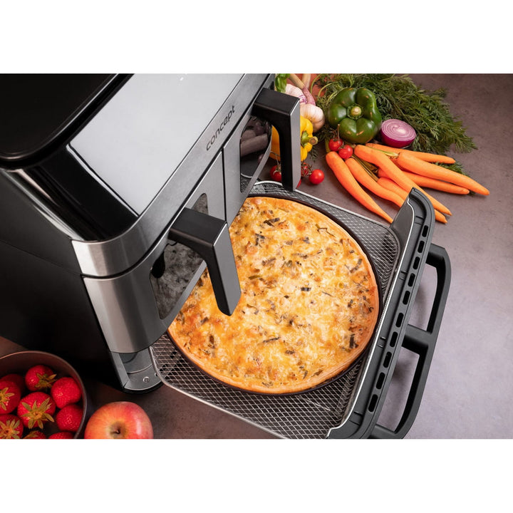 Concept fettfreie Fritteuse, 3 separate Schubladen, synchronisiertes Garen, 8 voreingestellte Programme, FR9000