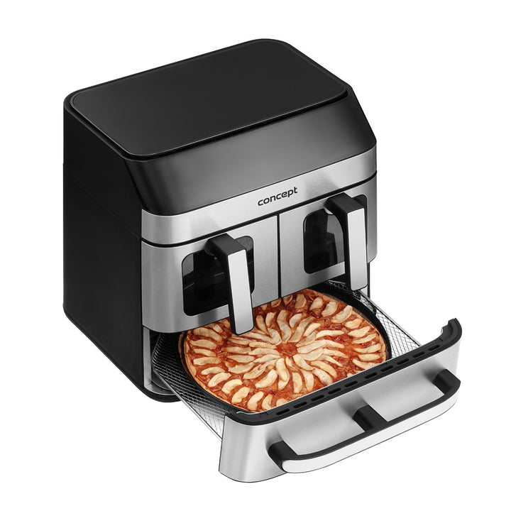 Concept fettfreie Fritteuse, 3 separate Schubladen, synchronisiertes Garen, 8 voreingestellte Programme, FR9000