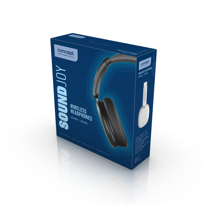 Concept SoundJoy kabellose In-Ear-Kopfhörer, bis zu 70 Stunden Wiedergabezeit, Bluetooth 5.4, Schnellladefunktion, aktive Geräuschunterdrückung bis zu 33 dB, schwarz, HS4060