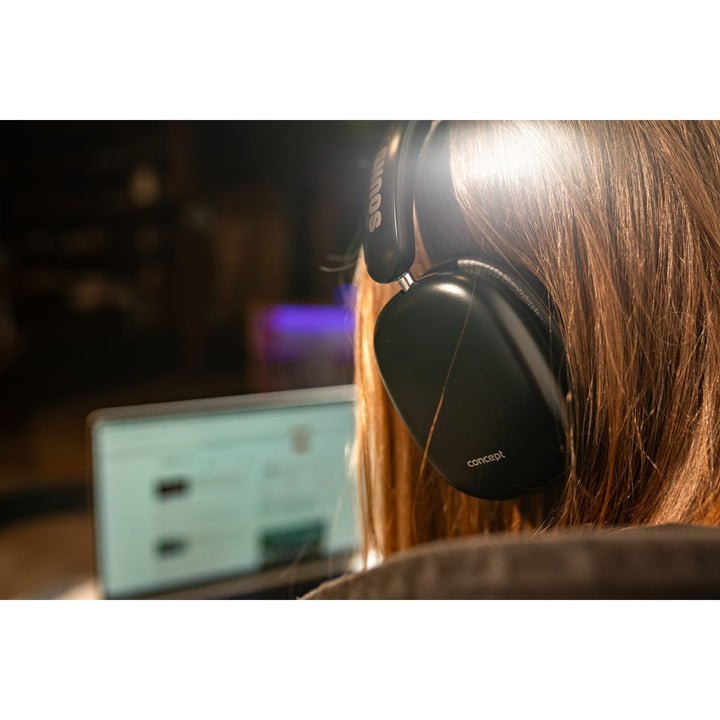 Concept SoundJoy kabellose In-Ear-Kopfhörer, bis zu 70 Stunden Wiedergabezeit, Bluetooth 5.4, Schnellladefunktion, aktive Geräuschunterdrückung bis zu 33 dB, schwarz, HS4060