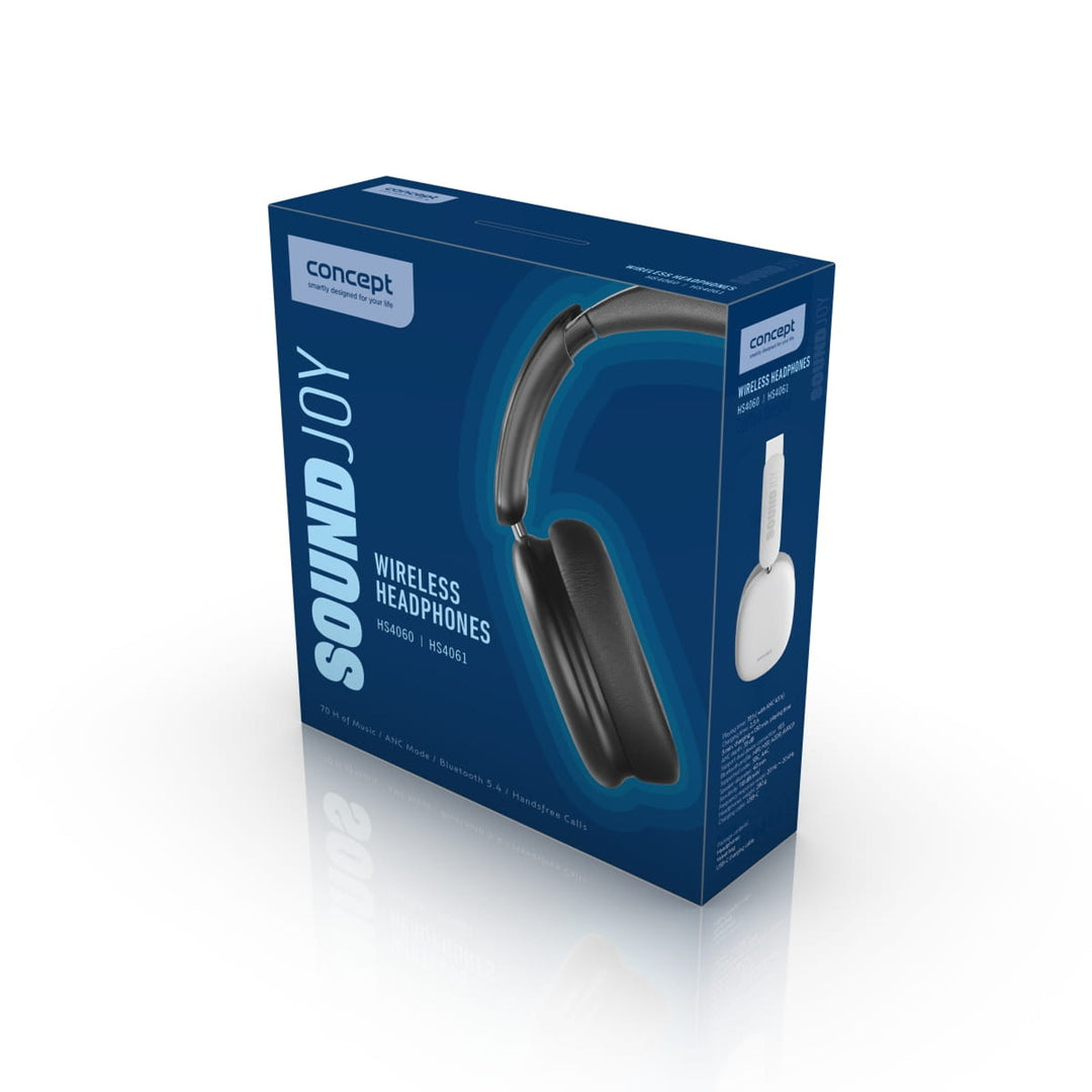 Concept SoundJoy kabellose In-Ear-Kopfhörer, bis zu 70 Stunden Wiedergabezeit, Bluetooth 5.4, Schnellladefunktion, aktive Geräuschunterdrückung bis zu 33 dB, weiß, HS4061