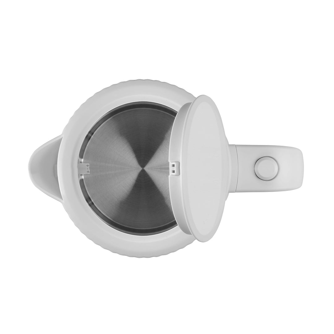 Concept Kunststoff-Wasserkocher, 1,7 l, geriffeltes Design, dreifaches Sicherheitssystem, Sedimentfilter, Wasserstandsanzeige, weiß, RK2390