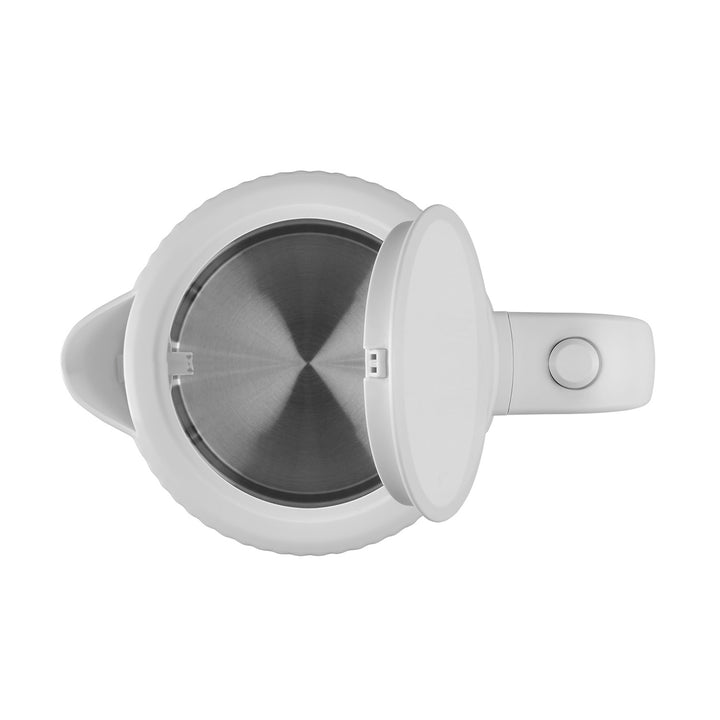 Concept Kunststoff-Wasserkocher, 1,7 l, geriffeltes Design, dreifaches Sicherheitssystem, Sedimentfilter, Wasserstandsanzeige, weiß, RK2390