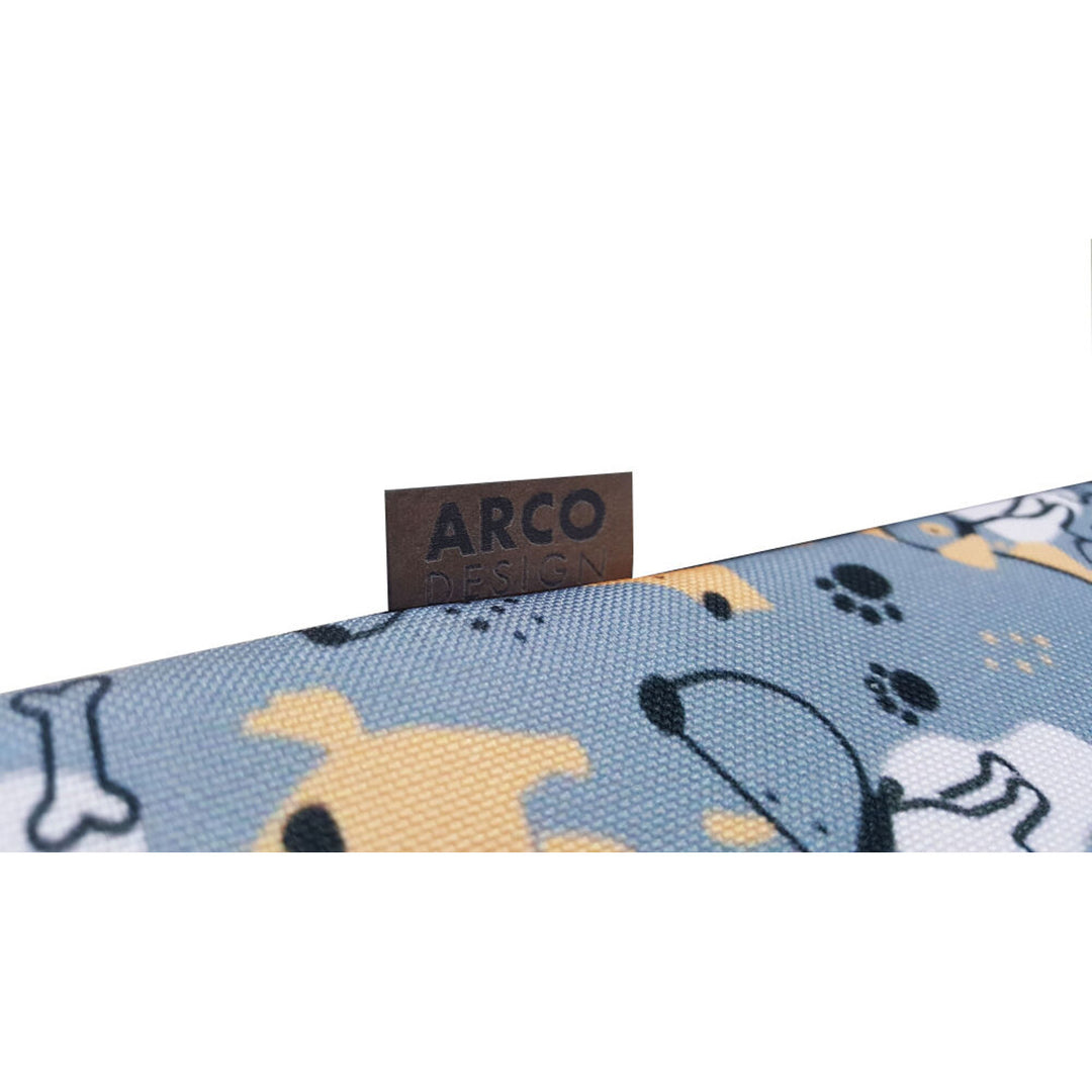 Bertoni XL Hundematratzenbett, Schaumstoff, wasserdichter Bezug, Muster Grey Dogs, EE146