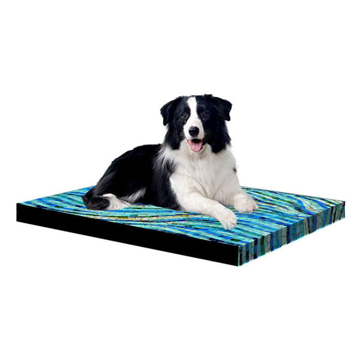 Bertoni XL Hundematratzenbett, Schaumstoff, wasserdichter Bezug, Mosaikmuster, EE147