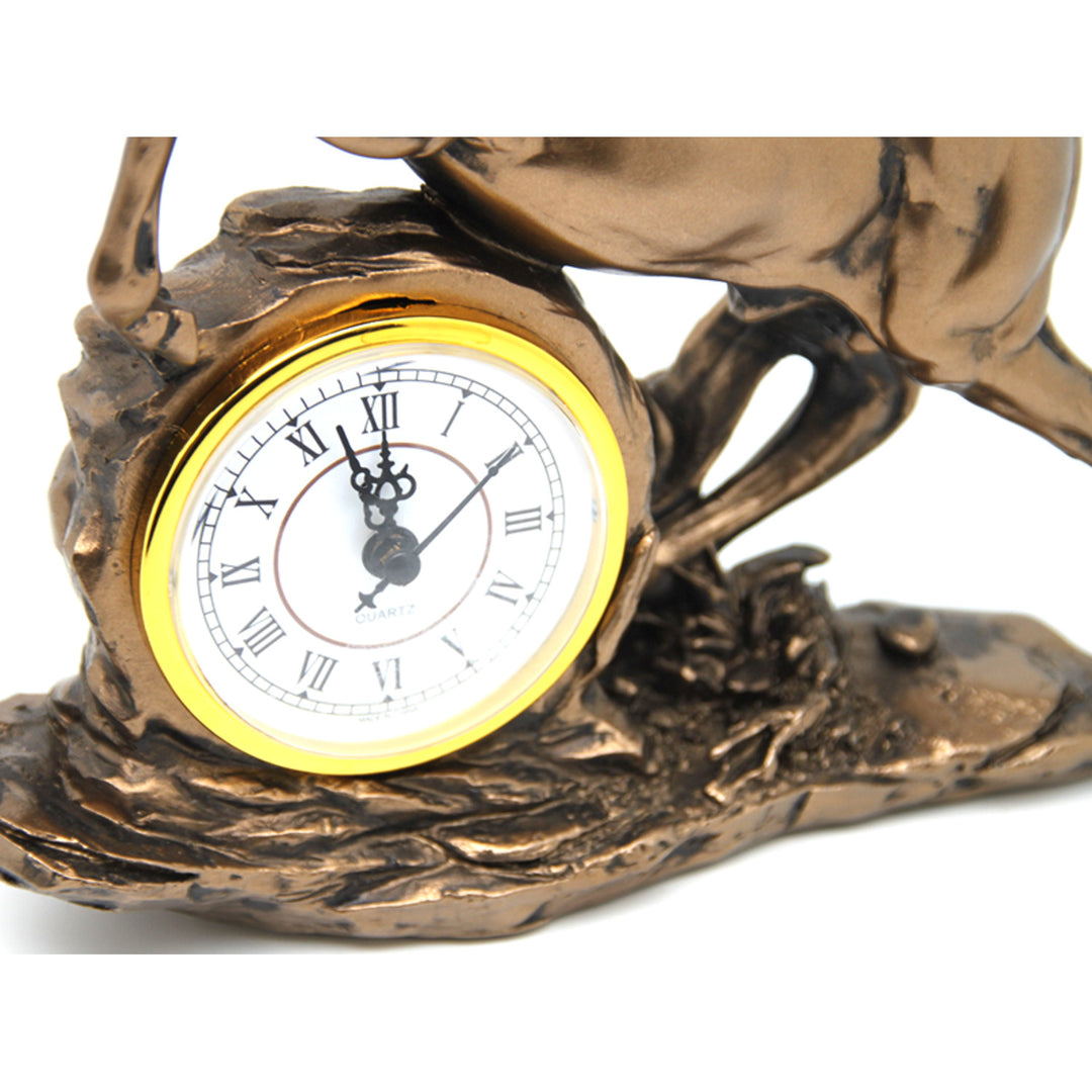 Springendes Pferd Figur, Uhr, Bronze Dekoration, Königin Isabel