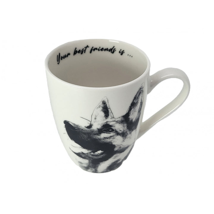 Königin Isabel Porzellanbecher, Deutscher Schäferhund, 350ml, Q1-05232