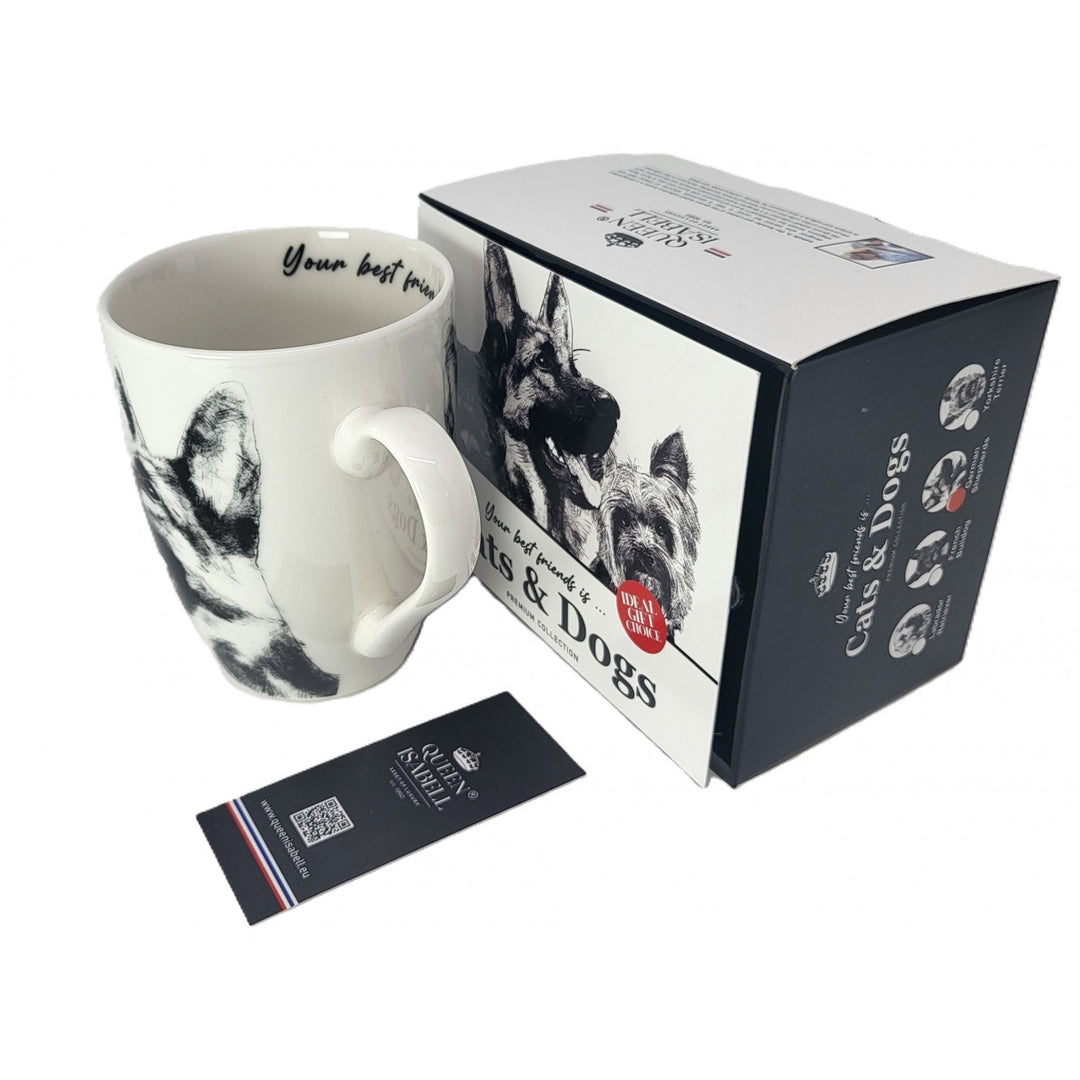 Königin Isabel Porzellanbecher, Deutscher Schäferhund, 350ml, Q1-05232