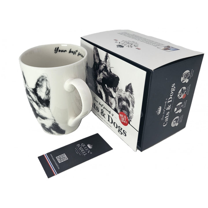 Königin Isabel Porzellanbecher, Deutscher Schäferhund, 350ml, Q1-05232