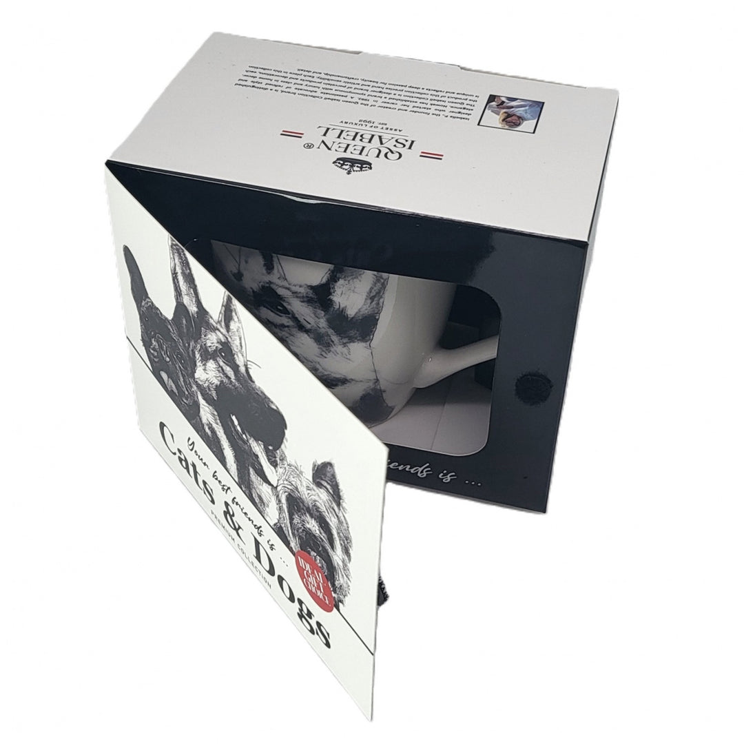 Königin Isabel Porzellanbecher, Deutscher Schäferhund, 350ml, Q1-05232