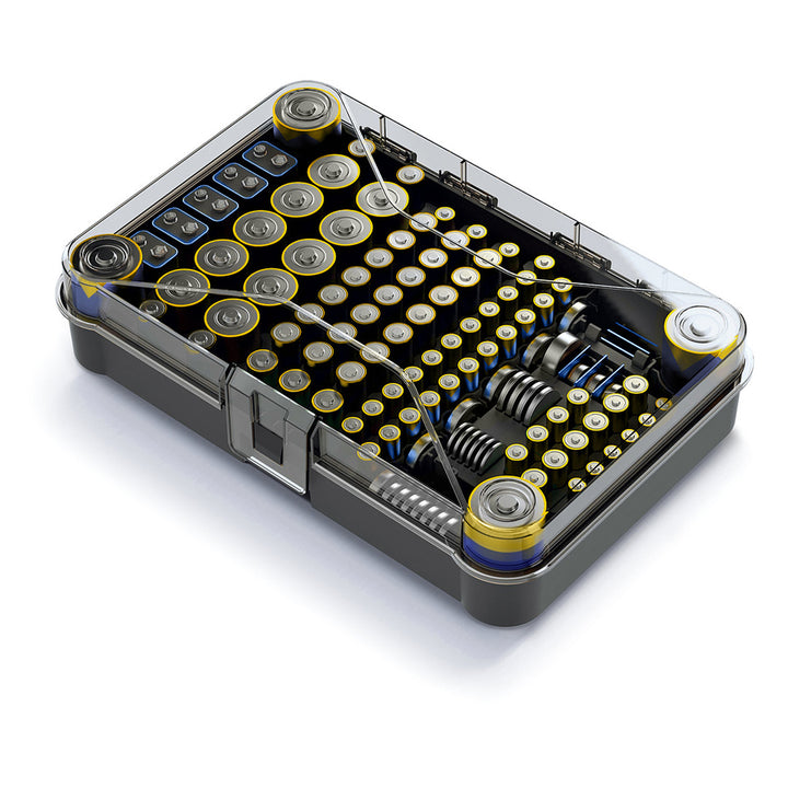 GreenBlue Batterie-Organizer, klarer Deckel, 115 Plätze, Varta Box GB189, 3 Stück