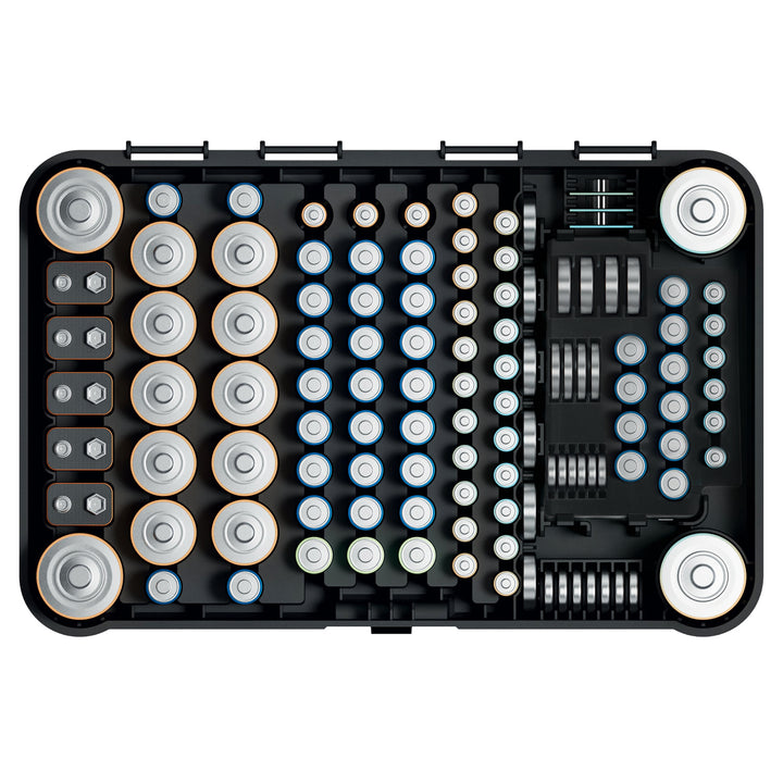 GreenBlue Batterie-Organizer, klarer Deckel, 115 Plätze, Varta Box GB189, 5 Stück