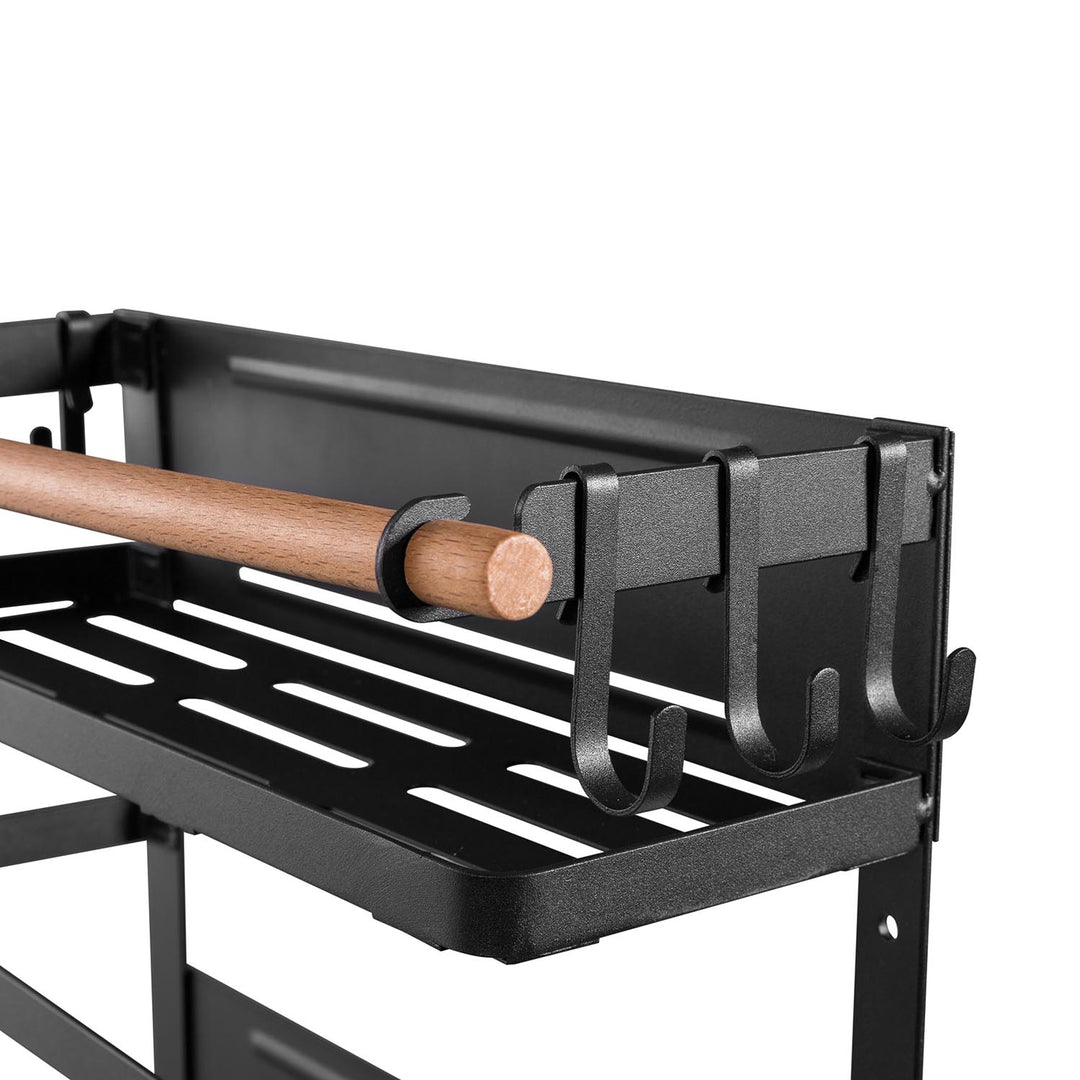 Maclean Magnetablage für Kühlschrank/Waschmaschine, schwarz, 12kg max, MC-910, 2 Stück