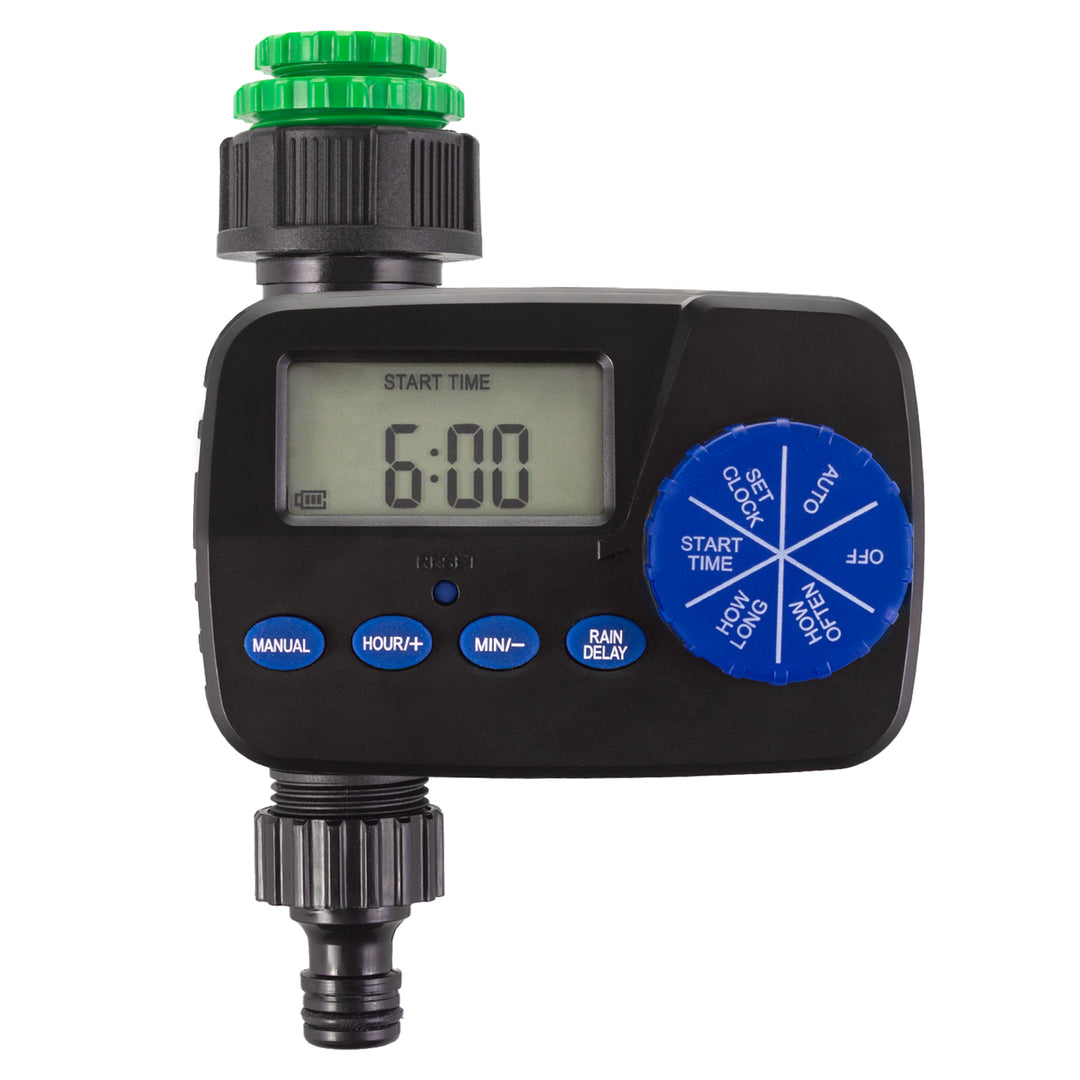 GreenBlue elektronisches Bewässerungssteuergerät, Programmierer, Stromversorgung 2x1,5V AA, GB390 + 2x Varta Industrial Alkaline AA Batterie