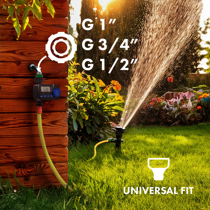 GreenBlue elektronisches Bewässerungssteuergerät, Programmierer, Stromversorgung 2x1,5V AA, GB390 + 2x Varta Industrial Alkaline AA Batterie