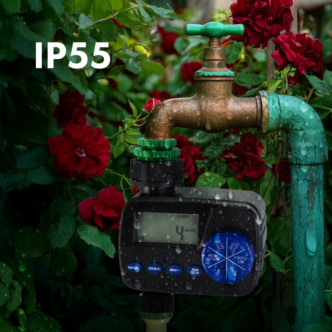 GreenBlue elektronisches Bewässerungssteuergerät, Programmierer, Stromversorgung 2x1,5V AA, GB390 + 2x Varta Industrial Alkaline AA Batterie