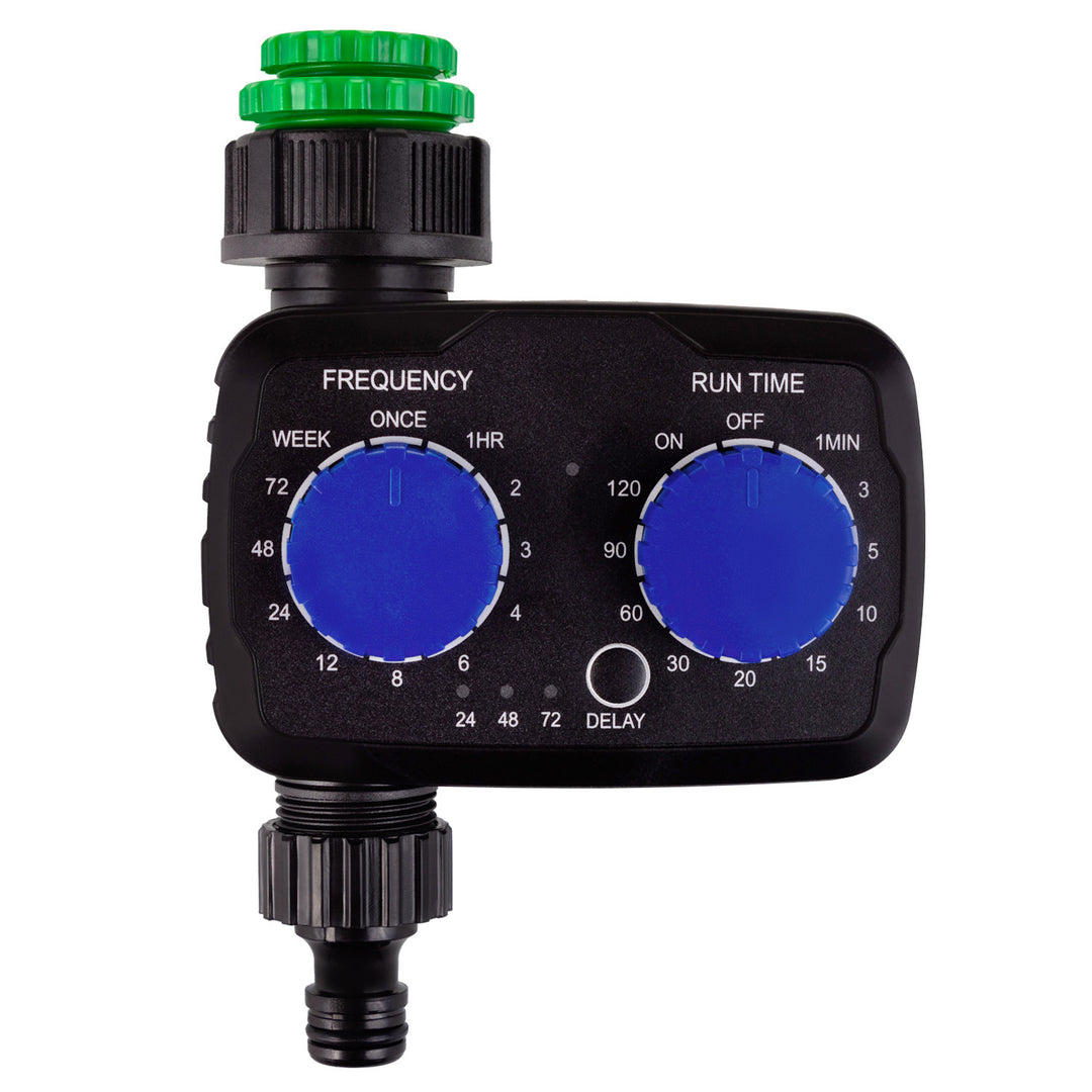 GreenBlue elektronisches Bewässerungssteuergerät, Programmierer, Stromversorgung 2x 1,5V AA, GB391 + 2x Varta Industrial Alkaline AA Batterien