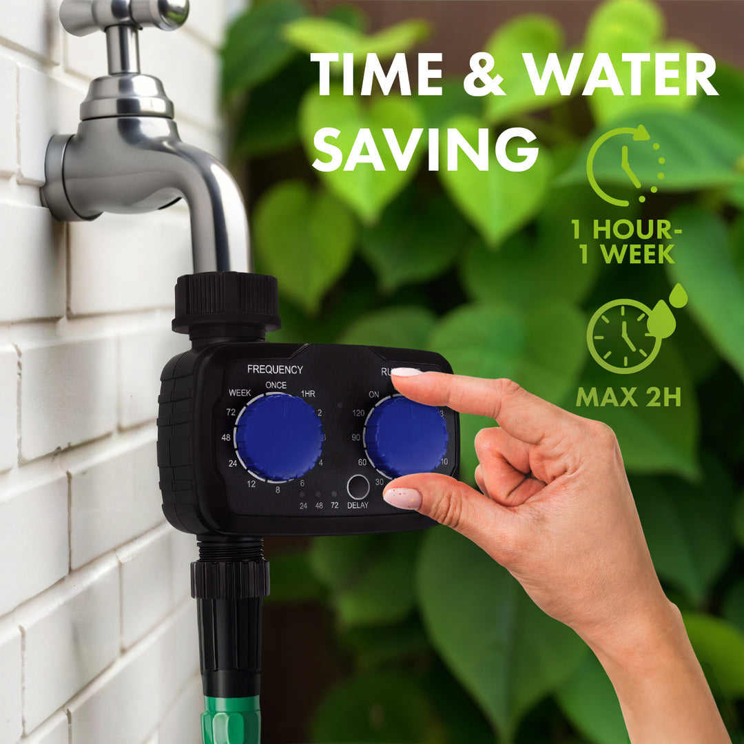 GreenBlue elektronisches Bewässerungssteuergerät, Programmierer, Stromversorgung 2x 1,5V AA, GB391 + 2x Varta Industrial Alkaline AA Batterien