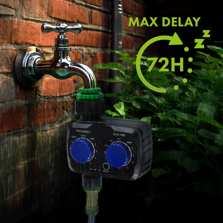 GreenBlue elektronisches Bewässerungssteuergerät, Programmierer, Stromversorgung 2x 1,5V AA, GB391 + 2x Varta Industrial Alkaline AA Batterien