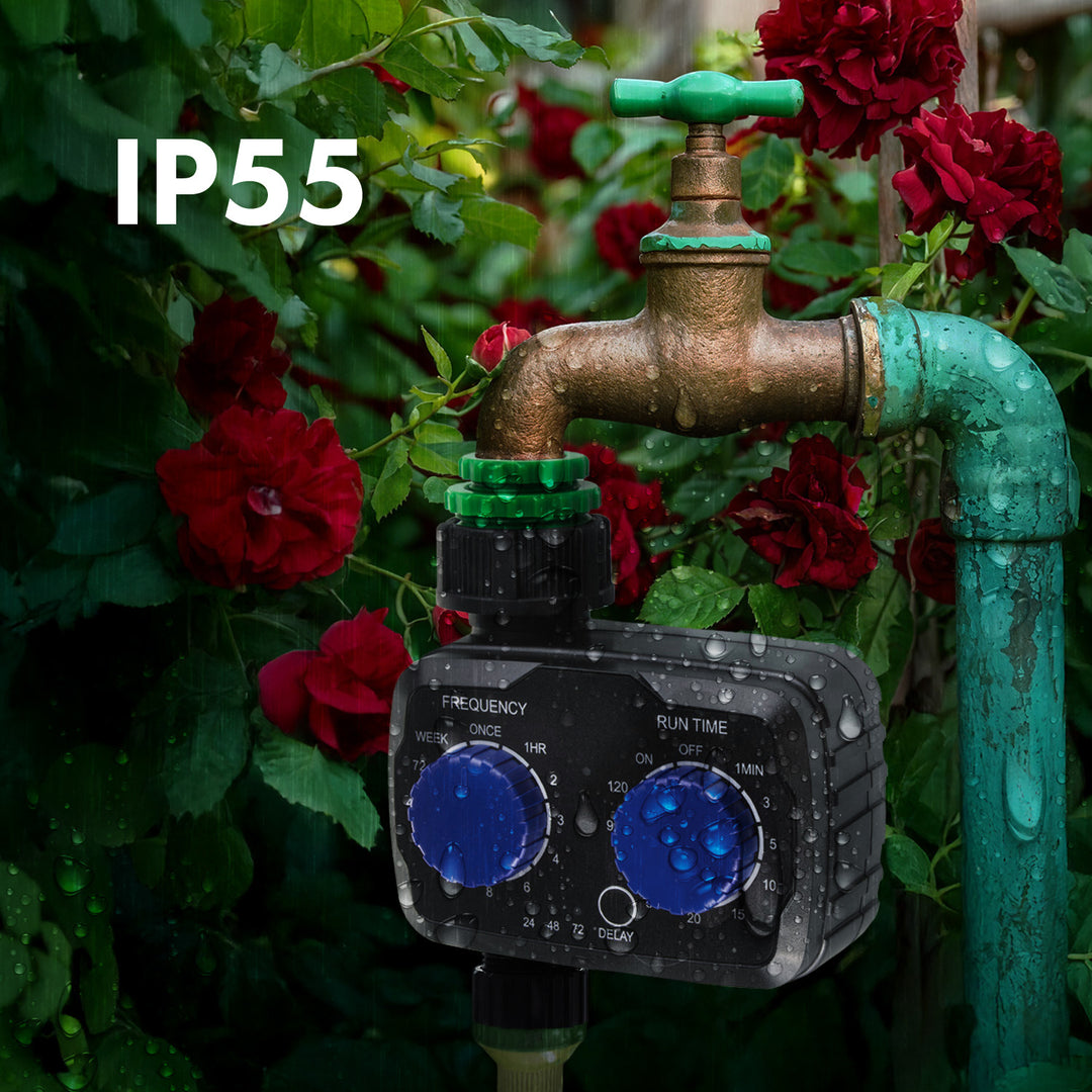 GreenBlue elektronisches Bewässerungssteuergerät, Programmierer, Stromversorgung 2x 1,5V AA, GB391 + 2x Varta Industrial Alkaline AA Batterien