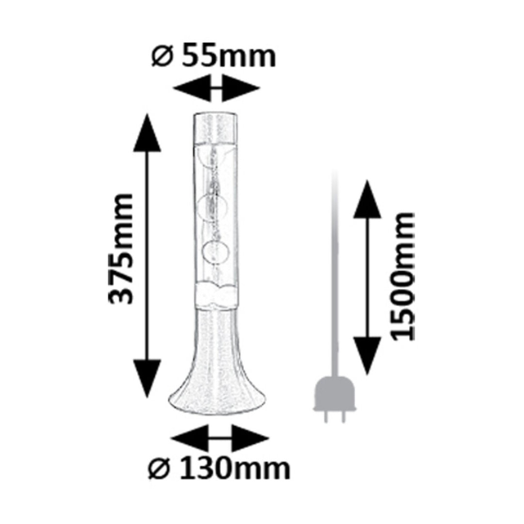 Rabalux LED-Lavalampe, 25W, 3000 K, rot, Poppilol