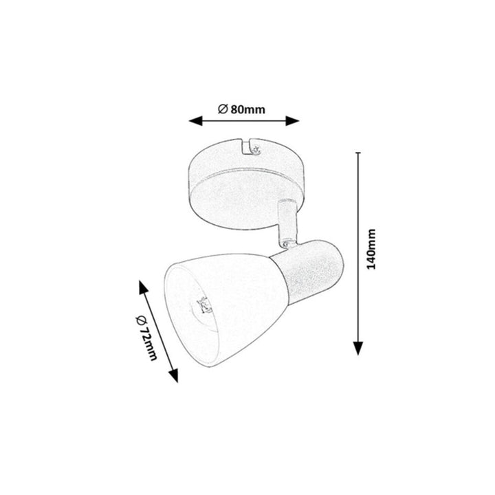 Rabalux Deckenleuchte, Spot, E14 Glühbirnengewinde, IP20, schwarz, Soma