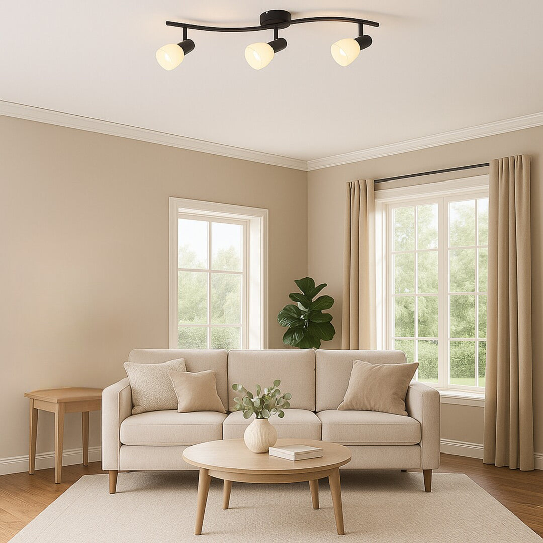 Rabalux Deckenleuchte, Spot, 3x E14 Glühbirnengewinde, IP20, schwarz, Soma