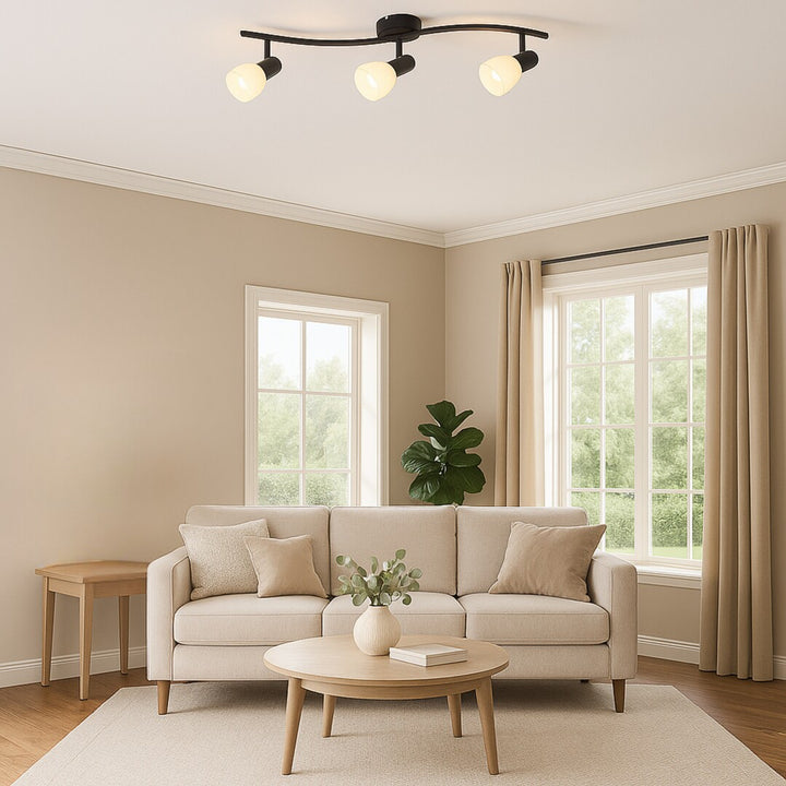 Rabalux Deckenleuchte, Spot, 3x E14 Glühbirnengewinde, IP20, schwarz, Soma