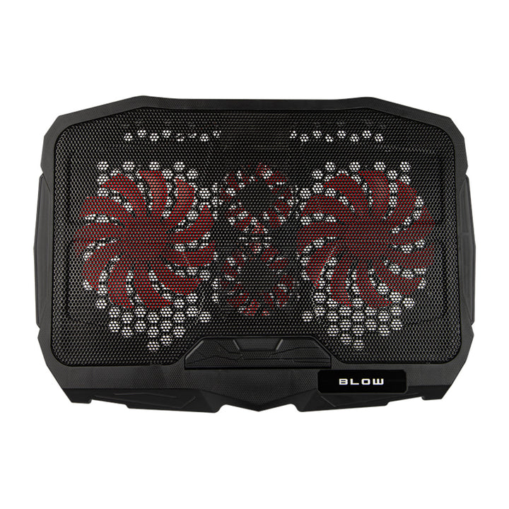 Blow Hurricane Laptop-Kühlständer, vier Lüfter, rote Beleuchtung, integrierter USB-Hub