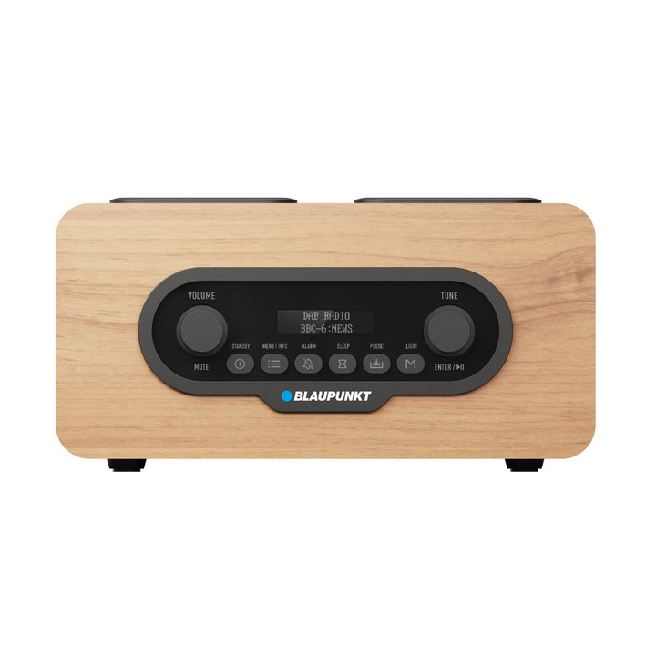 Blaupunkt Portable Radio, DAB+ Digitalradio und UKW-Tuner, Bluetooth, Kopfhörerausgang, USB- und microSD-Player, LCD-Display, Uhr und Weckfunktion, Stromversorgung über USB-C-Akku, DR10CR