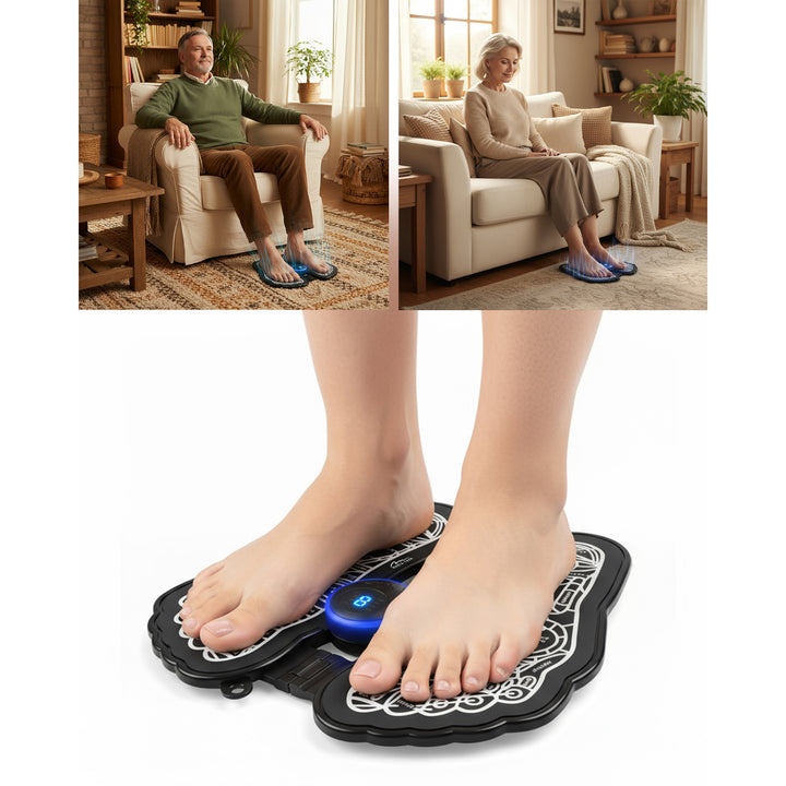 Media-Tech Fußmassagegerät, Massage mittels EMS-Elektrostimulation, 8 Modi, 19 Intensitätsstufen, MT6527