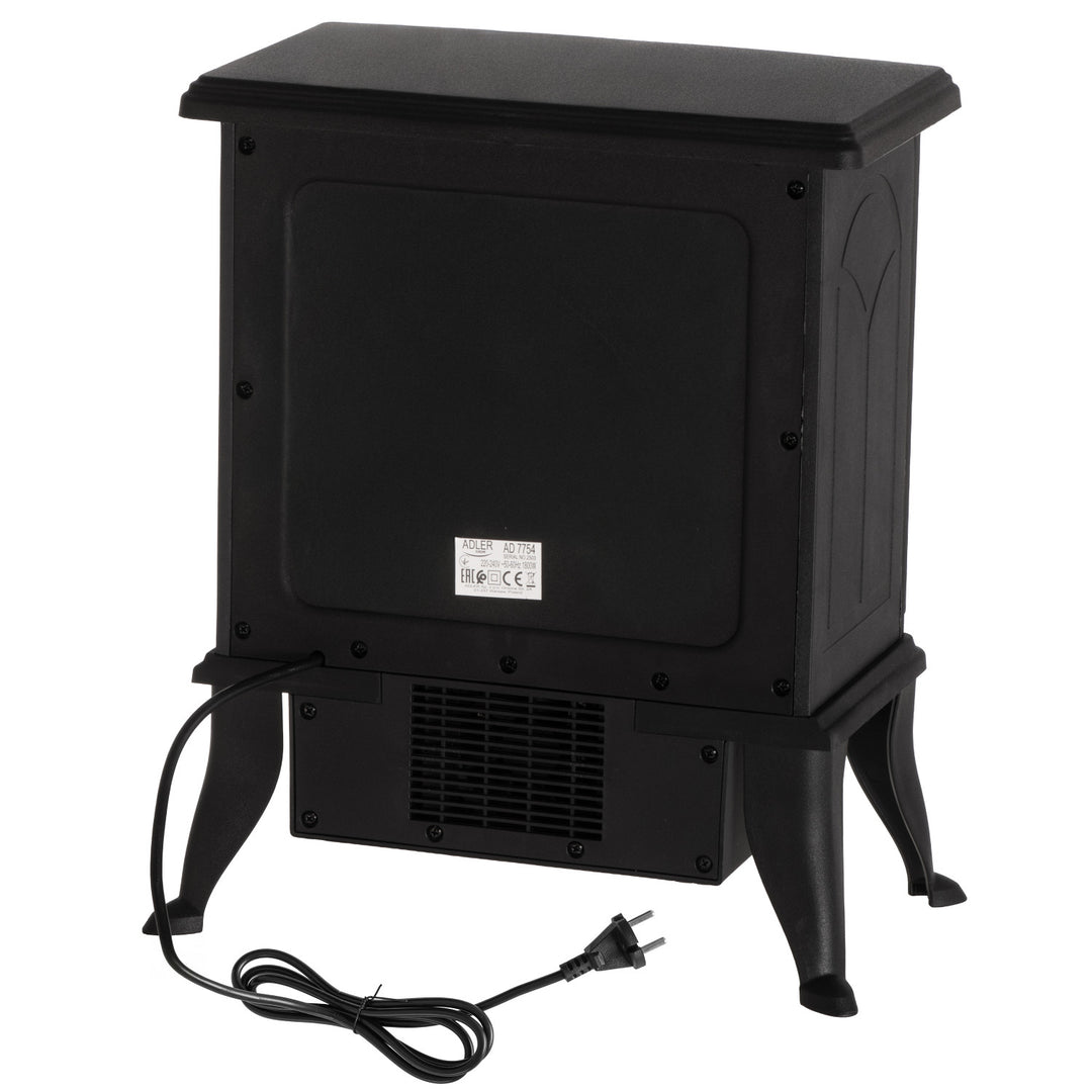 Adler Elektrokamin, 2 Heizstufen, max. Leistung 1800W, Thermostat, 3D-Flammeneffekt, AD 7754