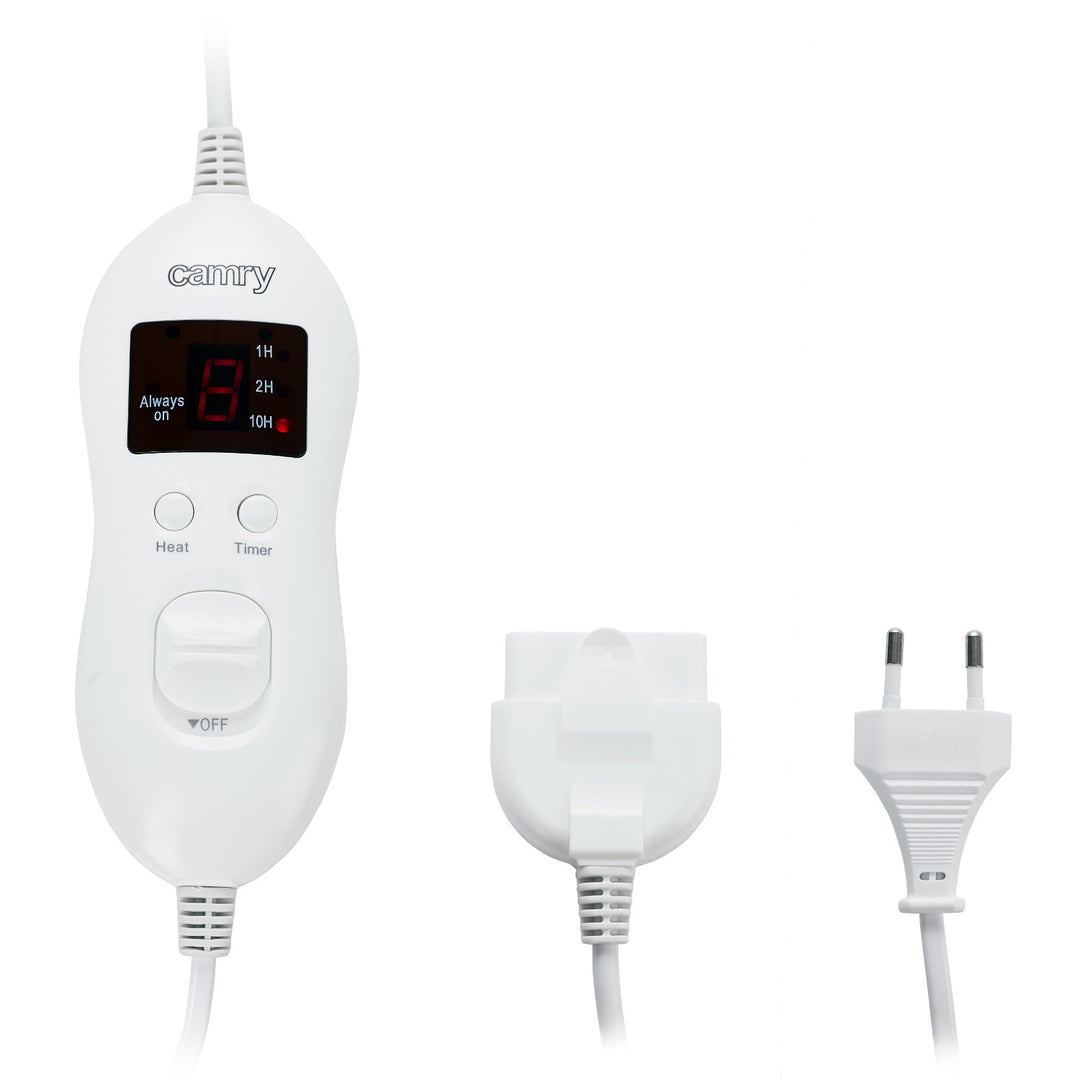 Camry Heizdecke, für 2 Personen, Maße 150x160cm, 8 Heizstufen, Leistung 2 x 60W, grau, CR 7417