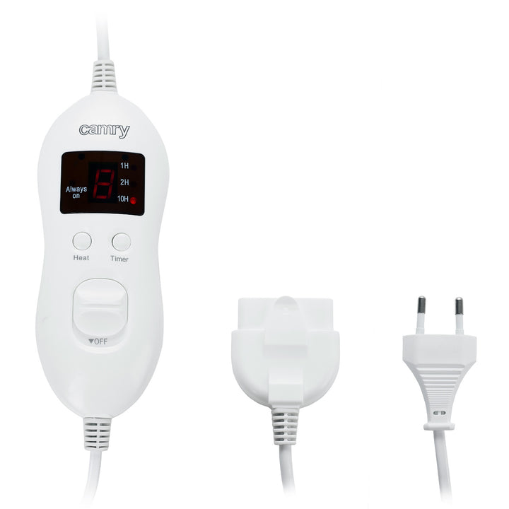 Camry Heizdecke, für 2 Personen, Maße 150x160cm, 8 Heizstufen, Leistung 2 x 60W, grau, CR 7417