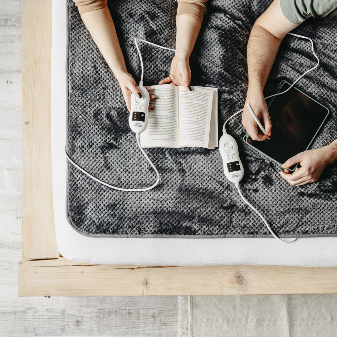 Camry Heizdecke, für 2 Personen, Maße 150x160cm, 8 Heizstufen, Leistung 2 x 60W, grau, CR 7417