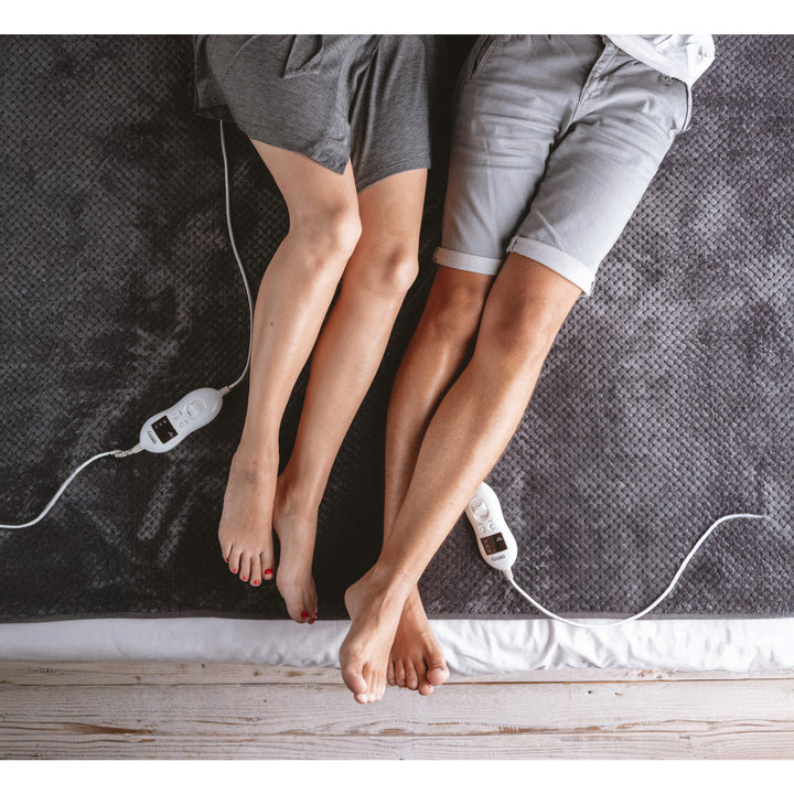 Camry Heizdecke, für 2 Personen, Maße 150x160cm, 8 Heizstufen, Leistung 2 x 60W, grau, CR 7417