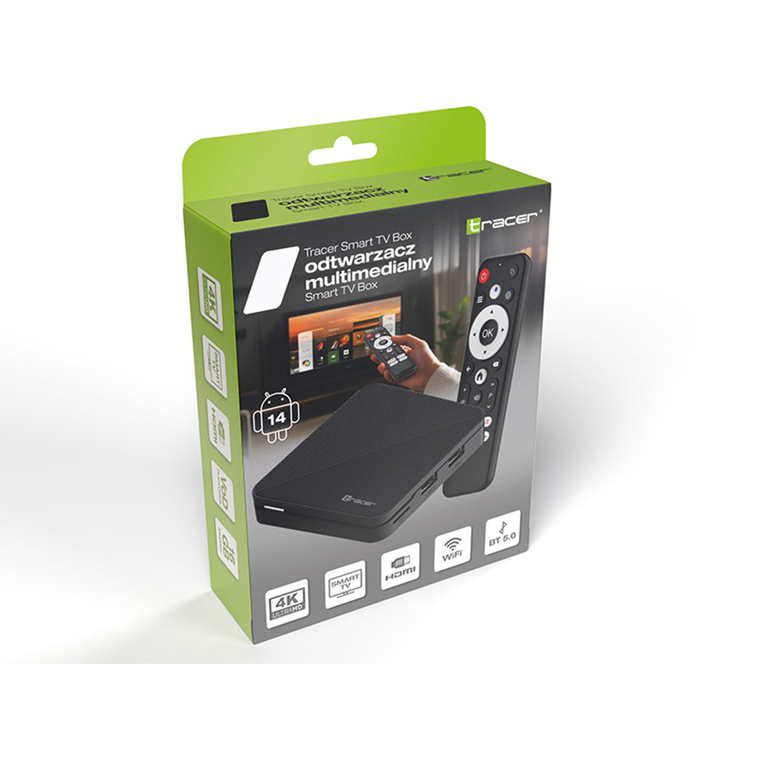 Media Player, Android 14, 2 GB RAM, 16 GB Speicher, Bluetooth 5.0, Wi-Fi, TV Box