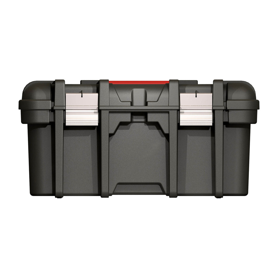 Keter Werkzeugkasten, Metallverschlüsse, ergonomischer Griff, Wide Tool Box 16''